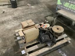 Pallet of Welding Wire and Grinders