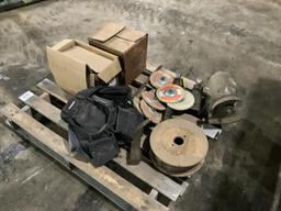 Pallet of Welding Wire and Grinders