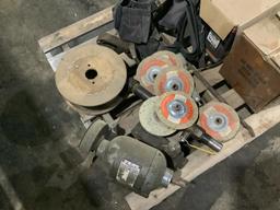Pallet of Welding Wire and Grinders
