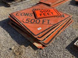 Sack of Misc. Road Construction Signs