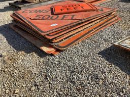 Sack of Misc. Road Construction Signs
