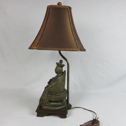 Bronze Asian Man Table Lamp - S