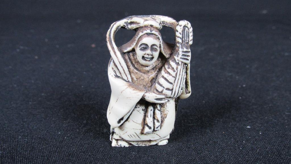(5) Small Carved Wood Figurines - O