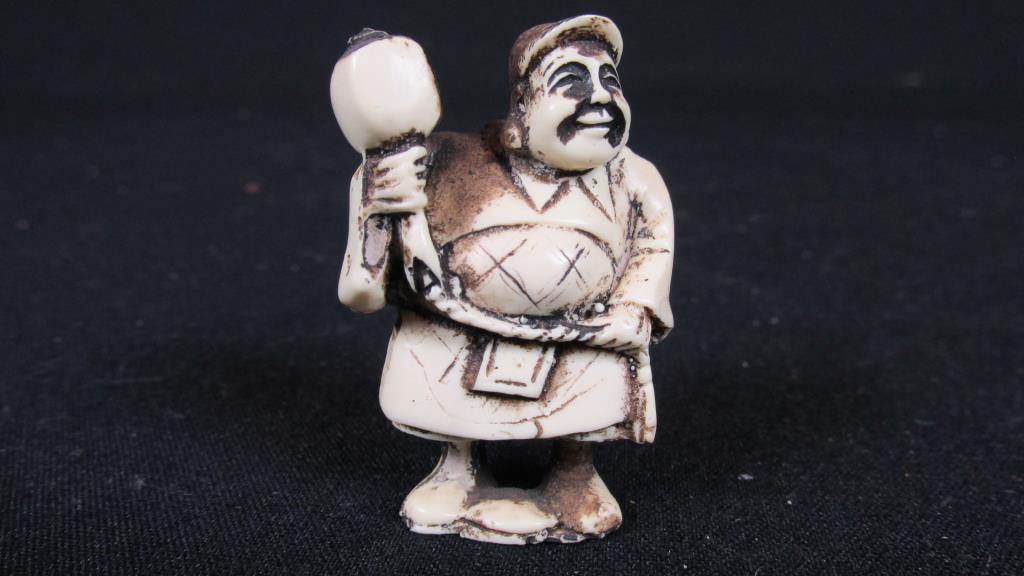 (5) Small Carved Wood Figurines - O