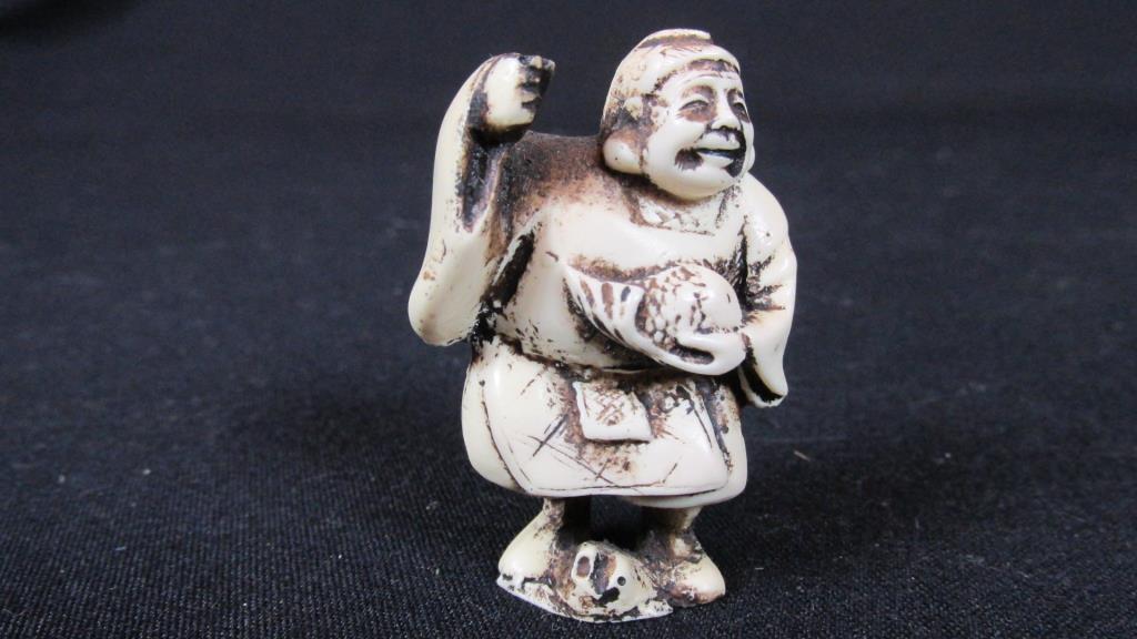 (5) Small Carved Wood Figurines - O