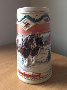 1996 Budweiser Holiday Stein
