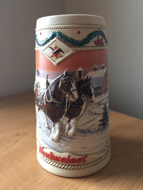 1996 Budweiser Holiday Stein