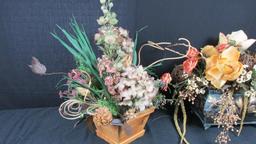 (2) High End Faux Floral Arrangements - DR