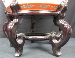 Oriental Fishbowl Elephant Planter On Stand - SR