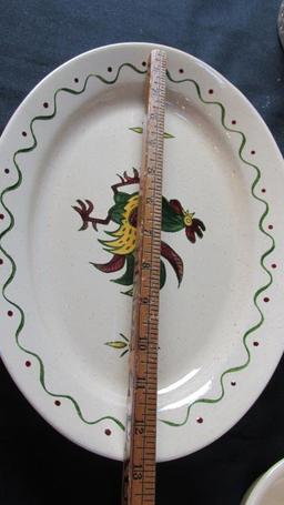 Metlox Poppytrail 16-Piece Rooster Serving Set - SR