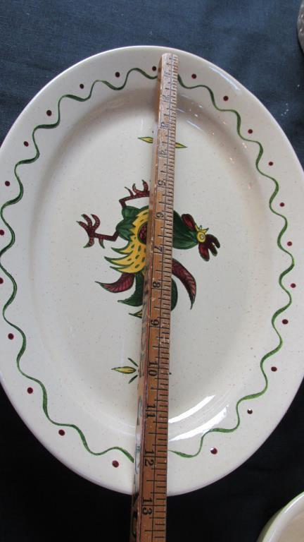 Metlox Poppytrail 16-Piece Rooster Serving Set - SR