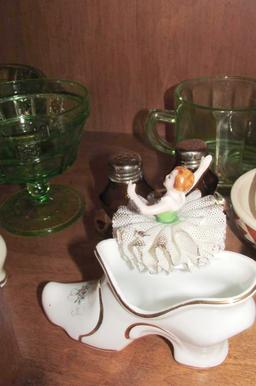 Depression Glass, Punch Bowl, & Servingware