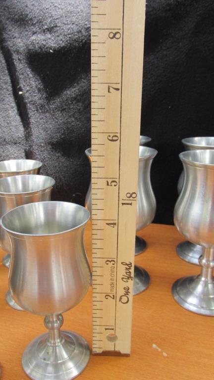 Set of (12) Selangor Pewter Goblets - G