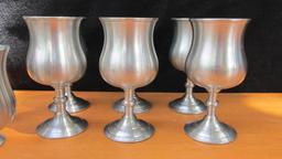 Set of (12) Selangor Pewter Goblets - G