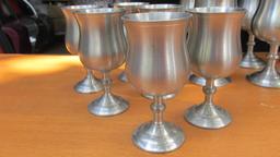 Set of (12) Selangor Pewter Goblets - G