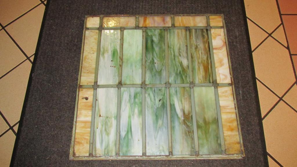 (2) Rectangular Panes Of Leaded Stained Glass - L