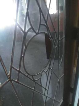 A - Leaded Glass Entry Door
