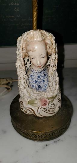 L- Antique Porcelain Lamp