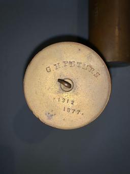B- G H Peters 1912 Brass Weights