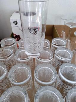 G1- (3) Boxes of Glassware