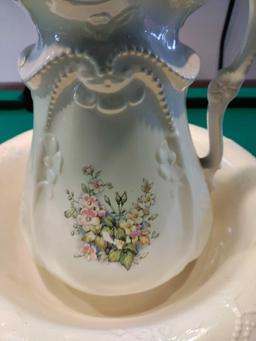 G- Antique Pitcher and Bowl