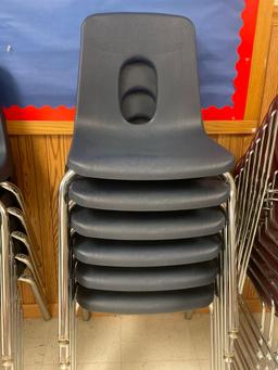 L- (6) Academia Model 129 Desk Chairs