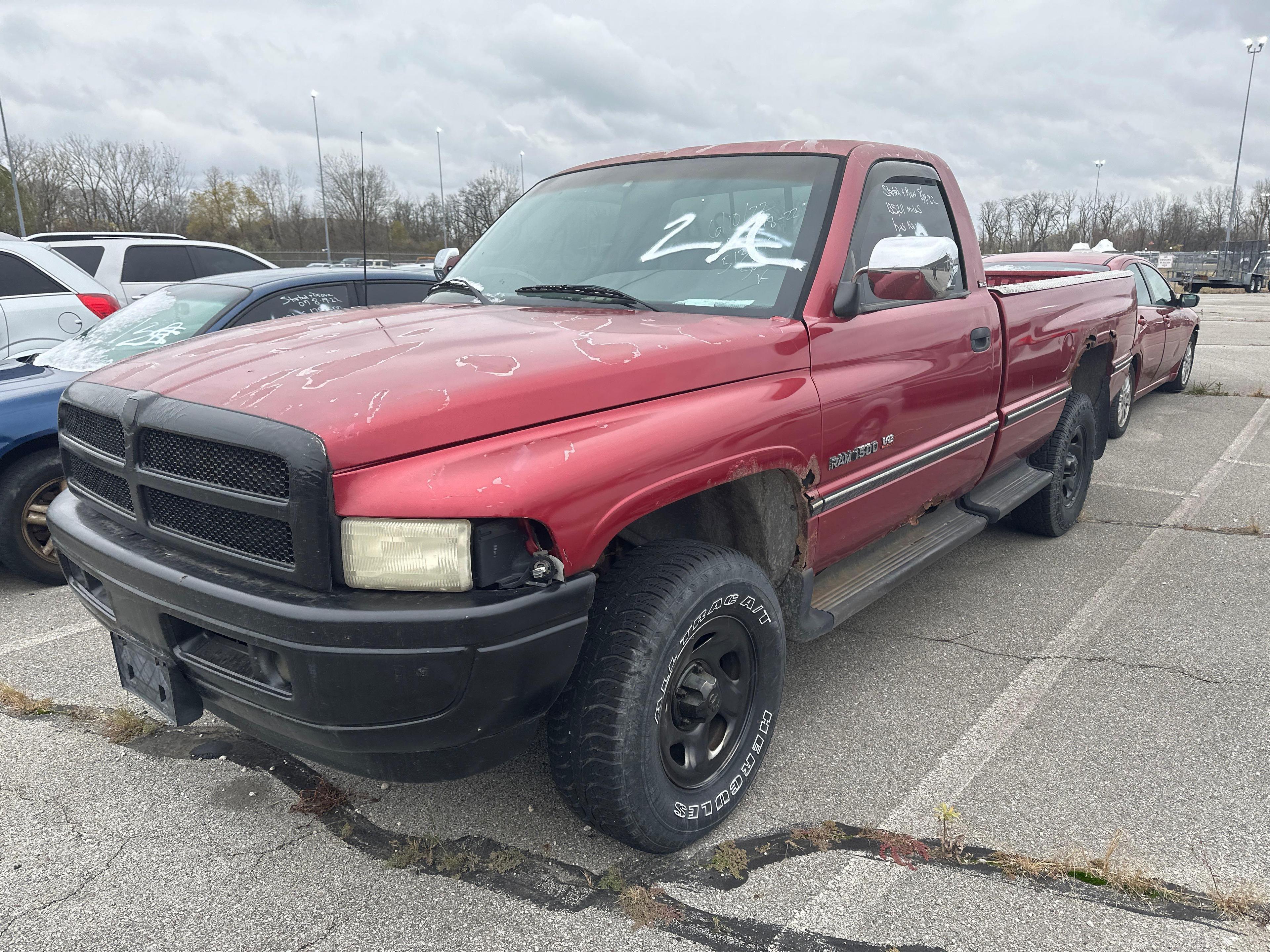 1997 Maroon Dodge Ram Pickup