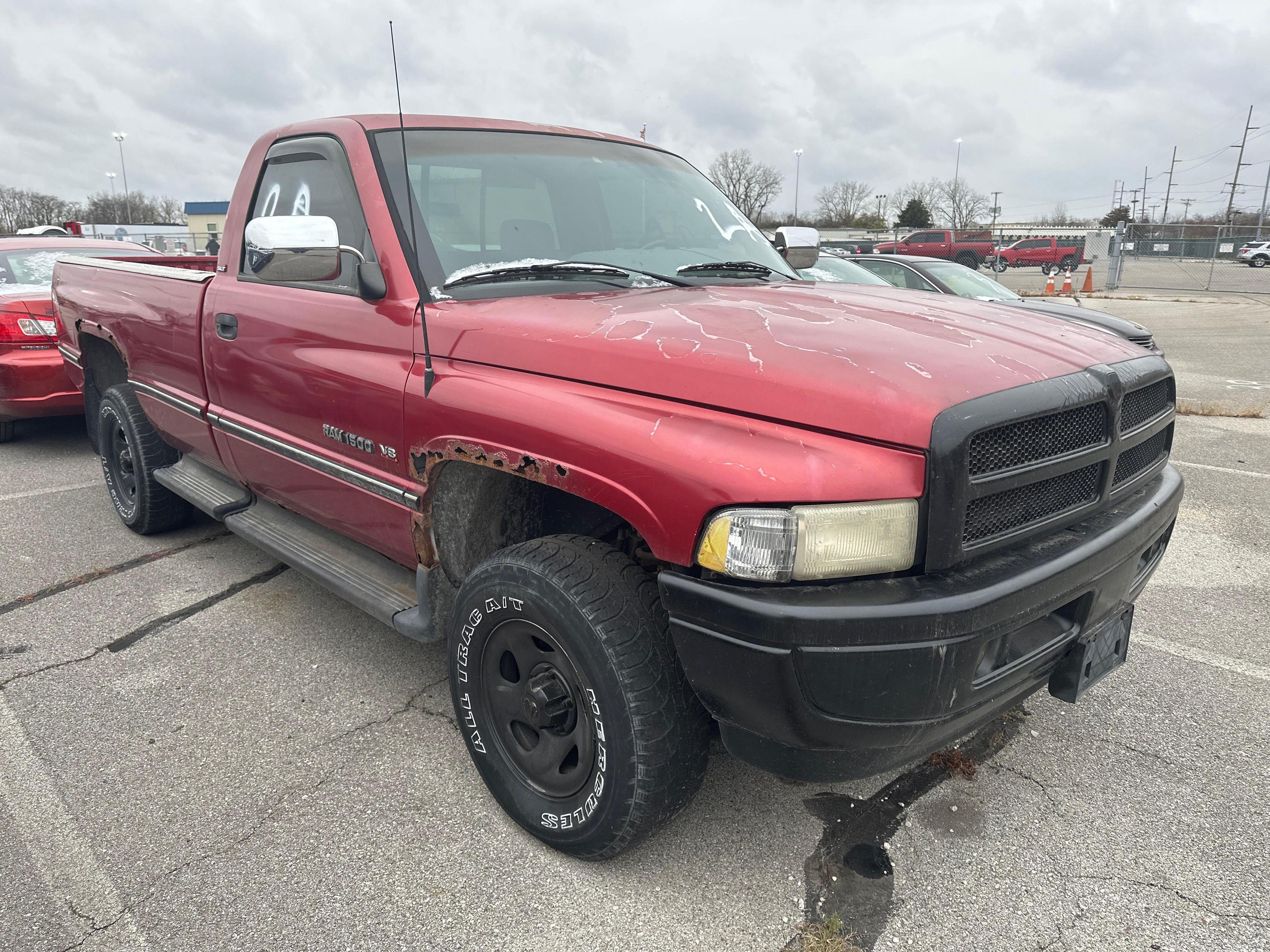 1997 Maroon Dodge Ram Pickup