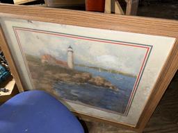 B- Chair, Paintings, Frame