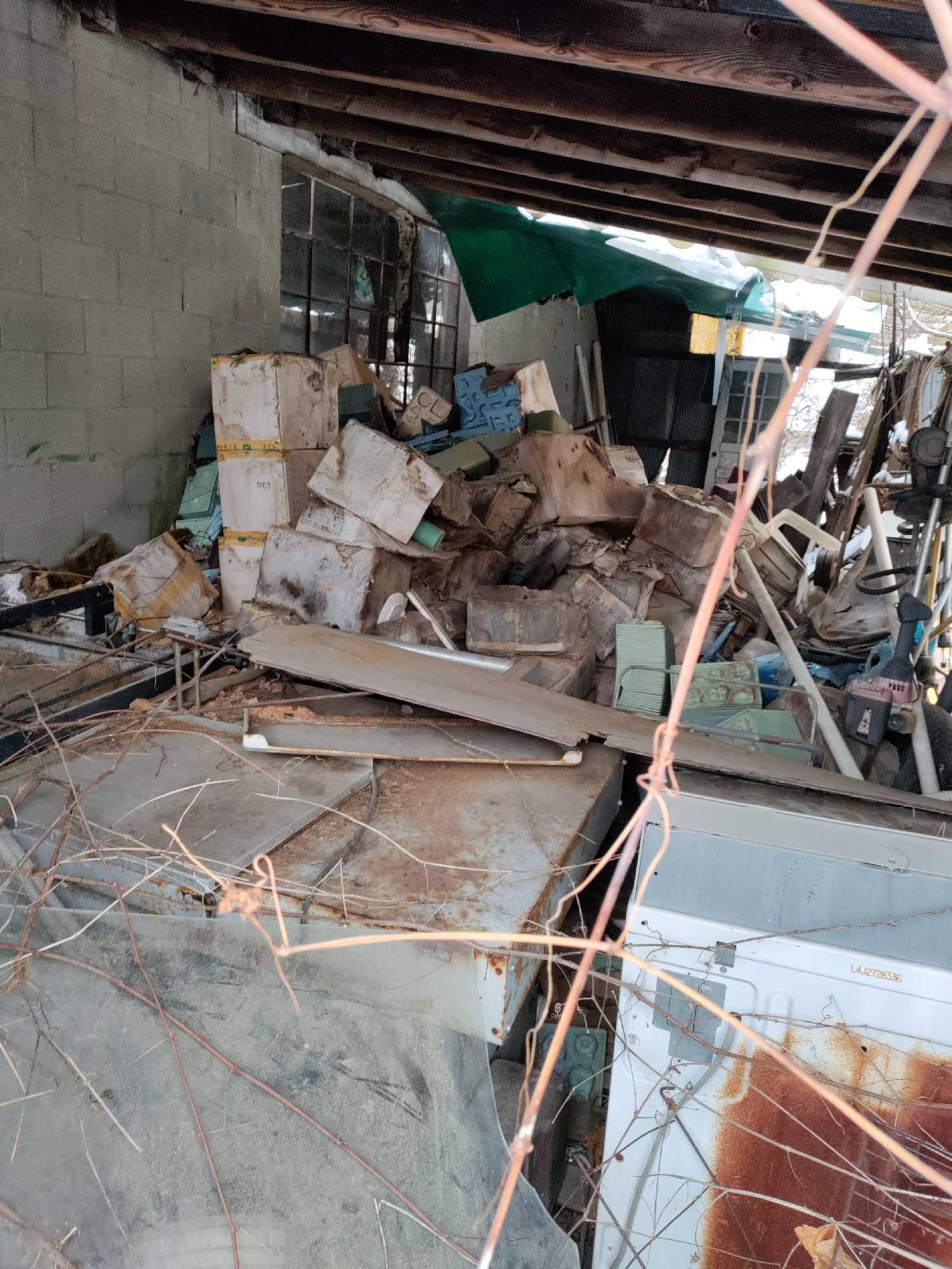 Front Garage (FG))- Large Lot of Dishes and Shrink Wrapping Machines