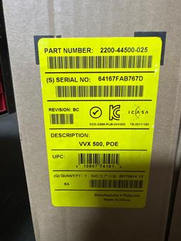 (2) Polycom VVX 500 Business Media Phones