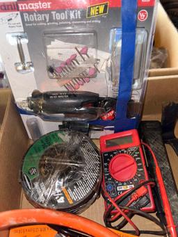 G- Pry Bar, Mallet, Digital Multi-Meter, and Rotary Tool Kit