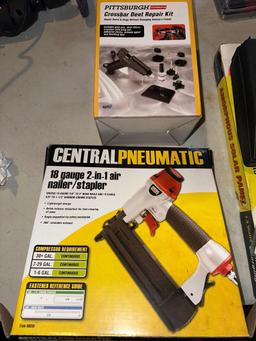 G- Pittsburgh Crossbar Dent Repair Kit and Central Pneumatic Nailer/Stapler