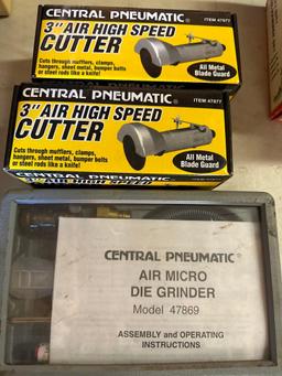G- Air Micro Die Grinder and (2) 3" Air High Speed Cutters