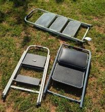 3 folding step stools/ladders