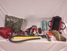 Camping Items: Tent, Hammock, Sleeping Bag & Pumps