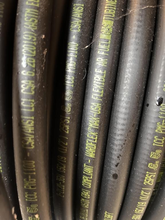 Spool of 1/2" BLK Fuel-gas Flex Tubing