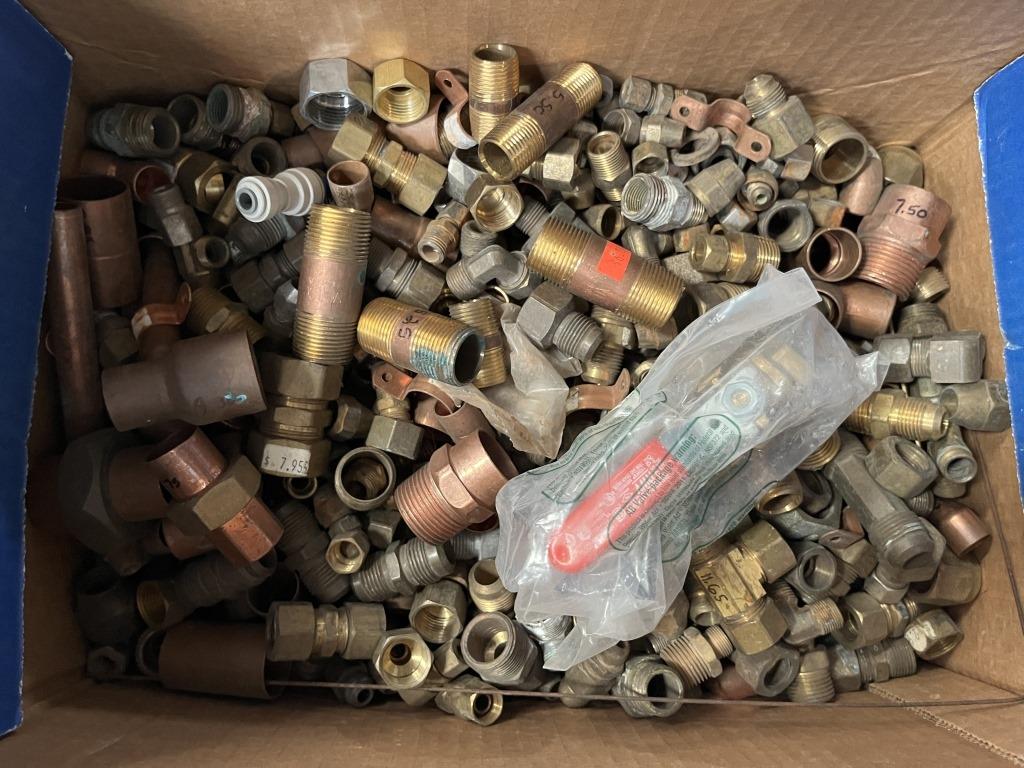 2 Boxes of Misc Brass & Copper Fittings