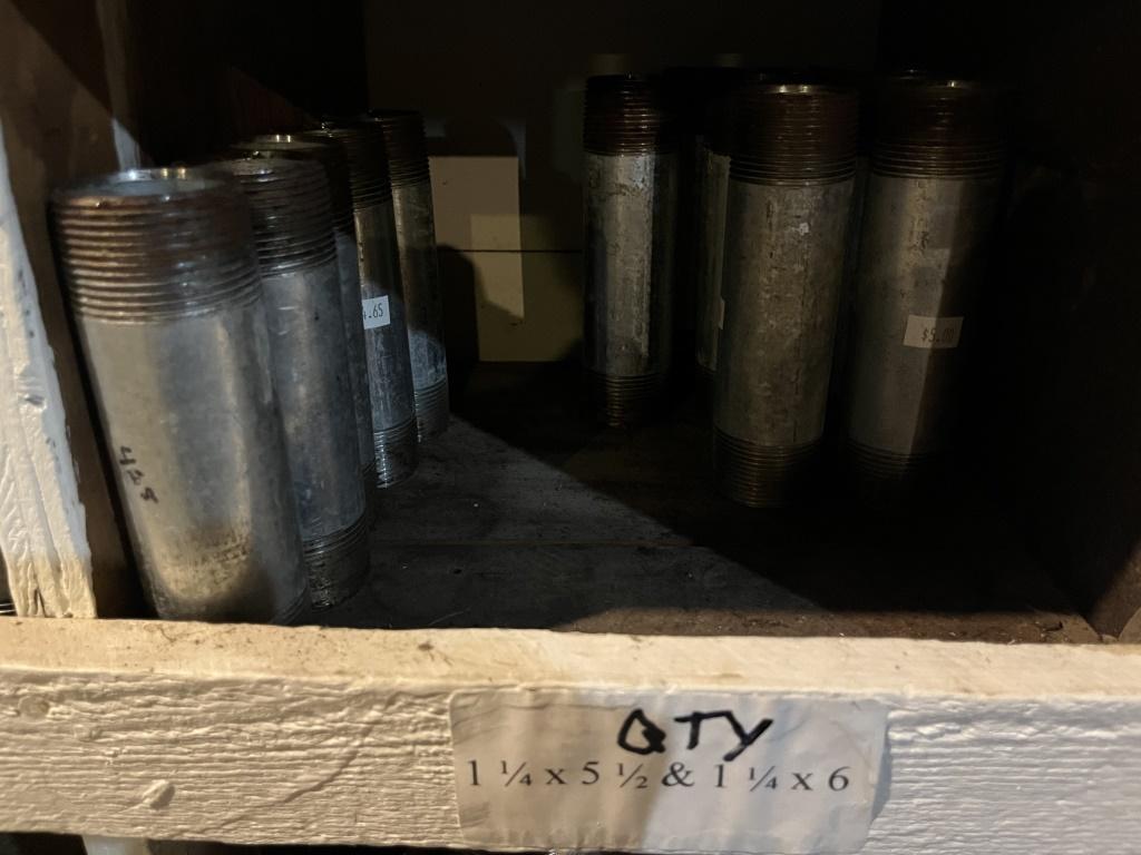 Qty of 1" & 1 1/4" Galvanized Nipples