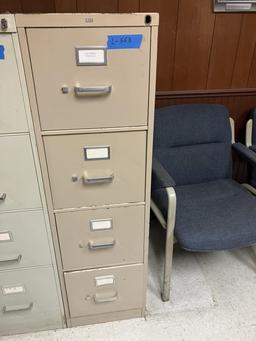 4 Drawer Filing Cabinet 26-1/2" x 15" x 52"
