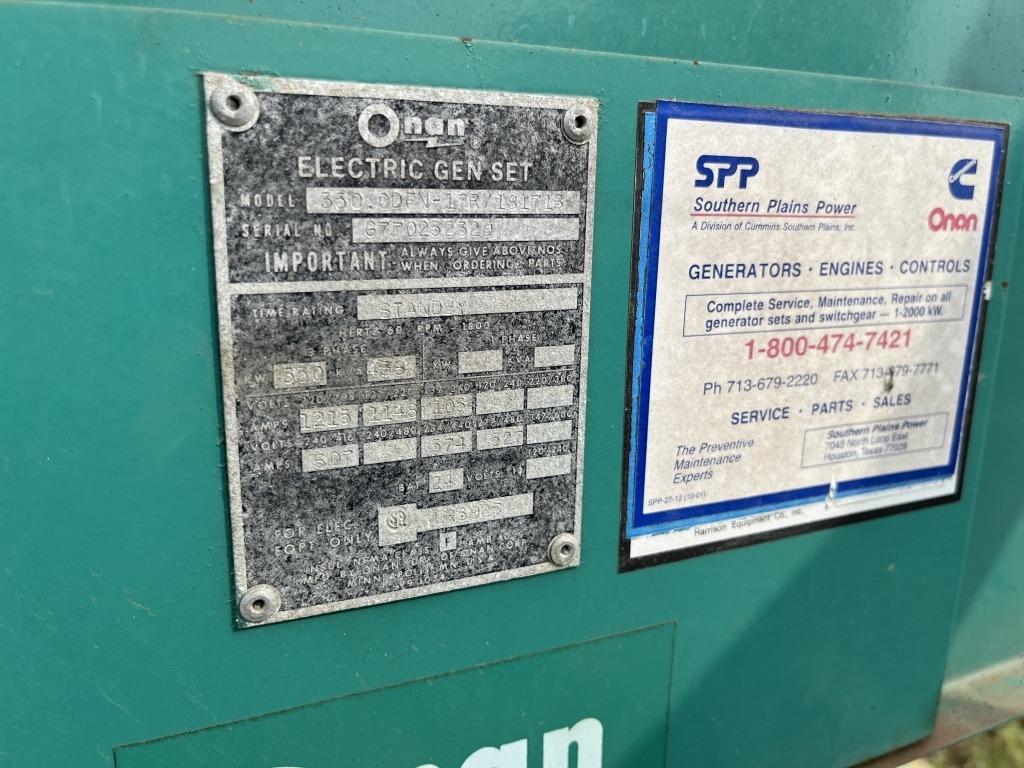 Trailer Mounted 350KW Onan Generator