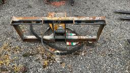 Skid steer hydraulic auger attachment