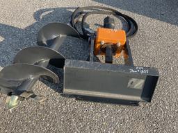 Wolverine Mini Skid Steer Auger Attachment w/bit