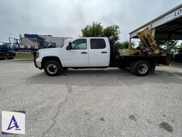 2012 GMC 3500HD Crew Cab Flatbed Pickup - Anchor Boss - ONLY 93,396 On The Dash!