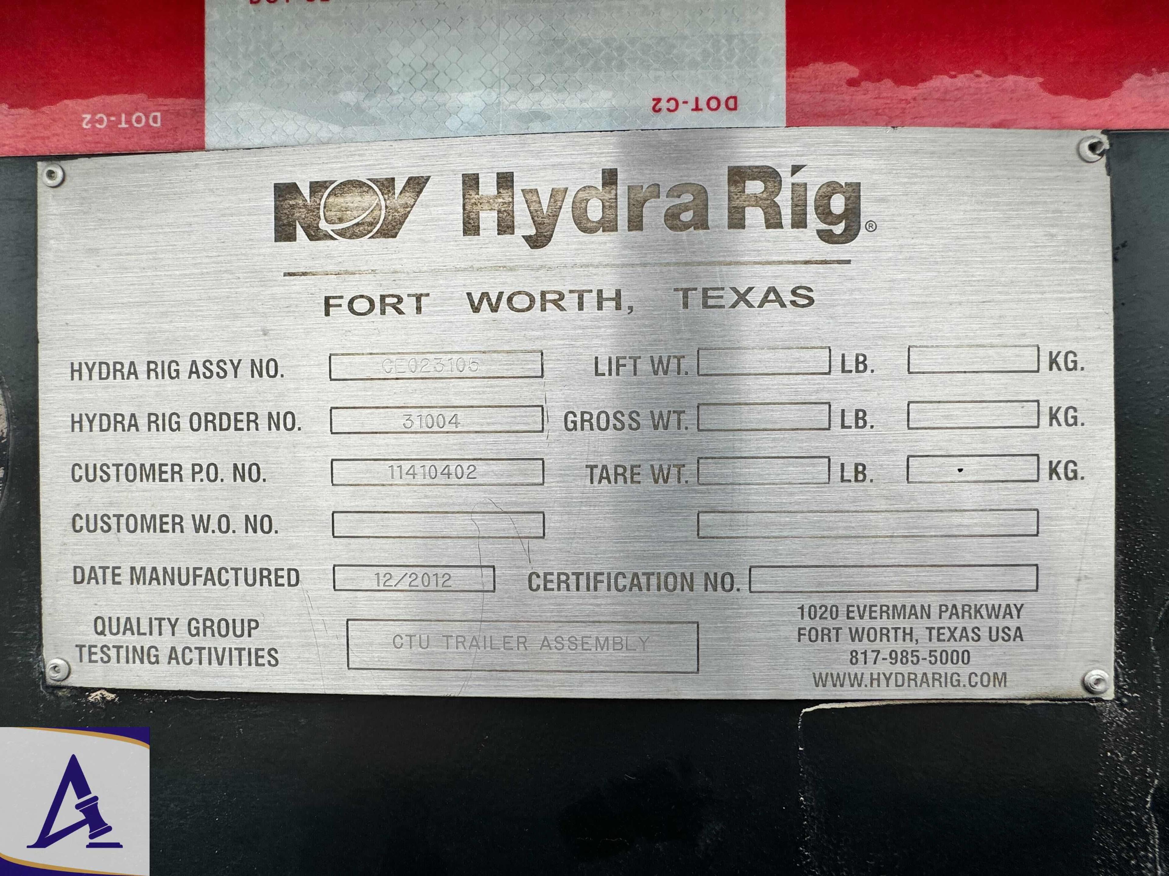 2012 Atoka Model-CA023136 Hydra Rig HR680 Coiled Tubing Unit