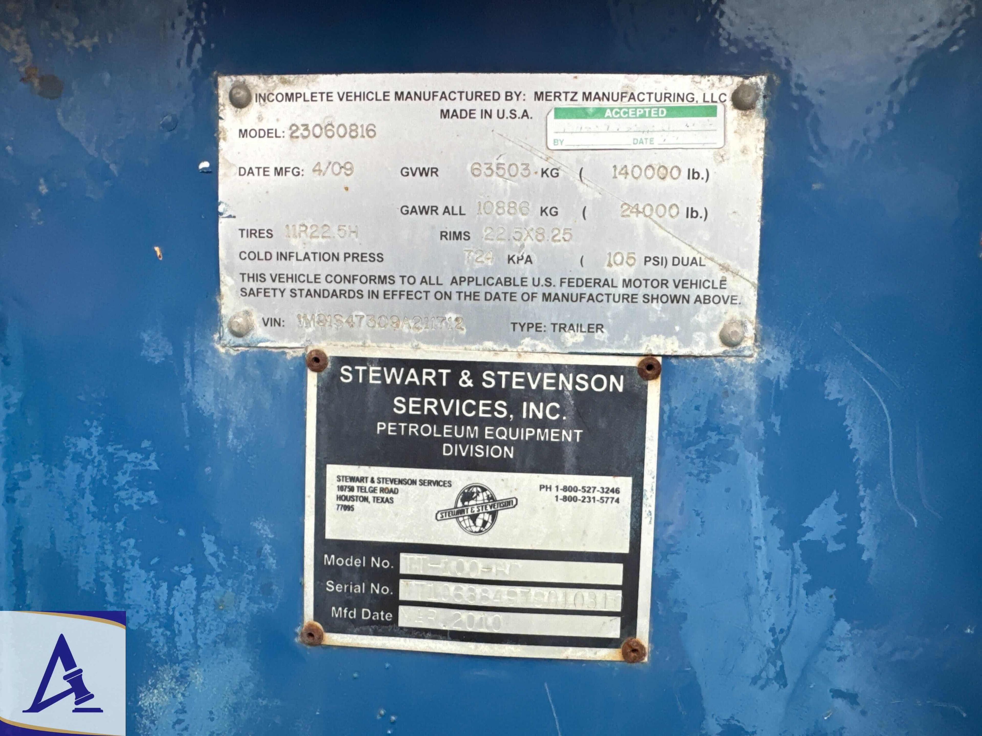 2009 Stewart and Stevenson CTU Model TT-100-HC - M100L Injector!