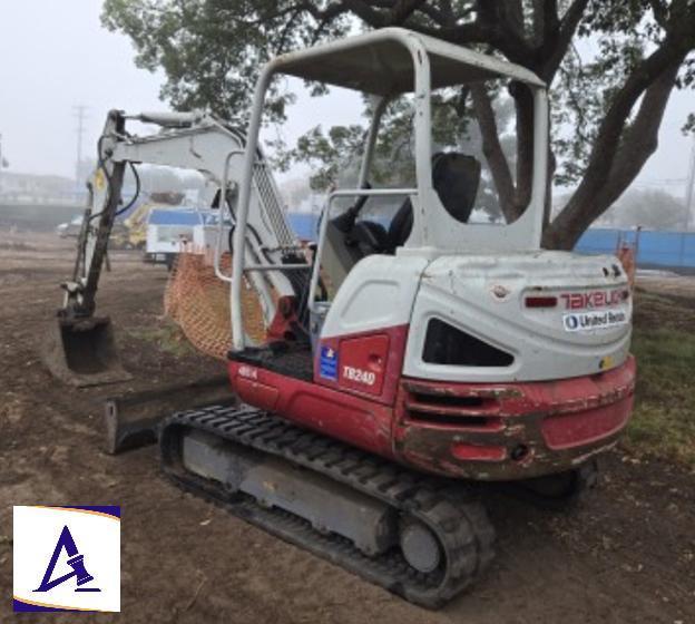 2017 Takeuchi TB240R Mini Excavator - Only 2,268 Hours!