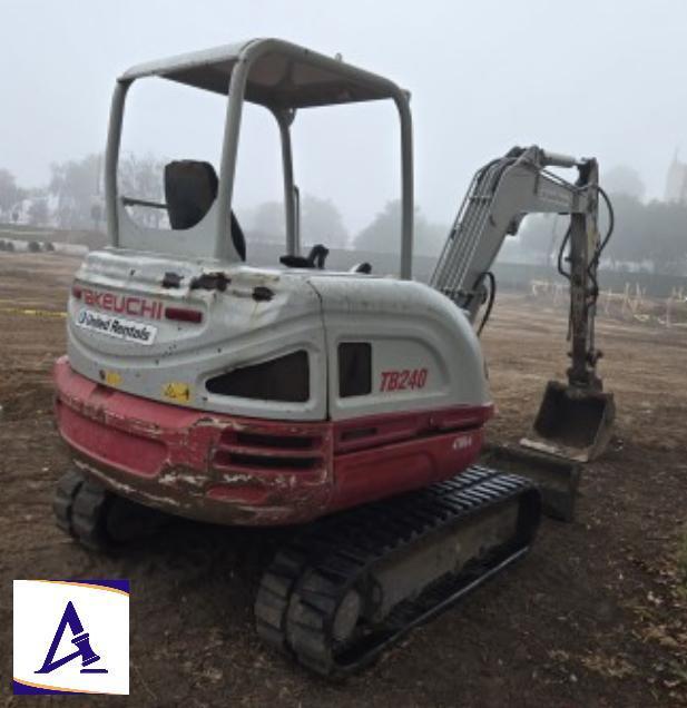2017 Takeuchi TB240R Mini Excavator - Only 2,268 Hours!