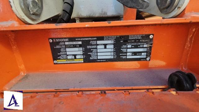 2018 Snorkel Scissor Lift - Model S3226E - Only 580 Hours!