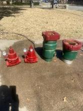 3 LARKIN CASING HEADS WITH 1 LARKIN SR TUBING HEAD AND 2 REFURBISHED KIMRAY BACK PRESSURE VALVES
